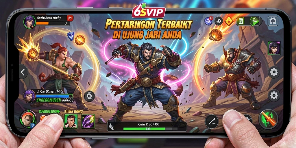 Tampilan seru dari gameplay bertarung di 6SVIP.