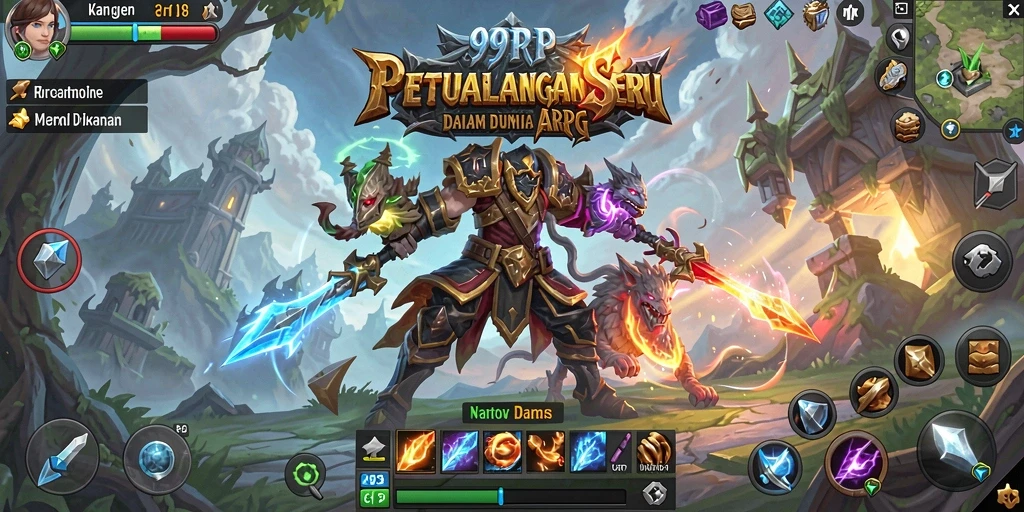 Tampilan menakjubkan dari gameplay 99RP yang penuh aksi.