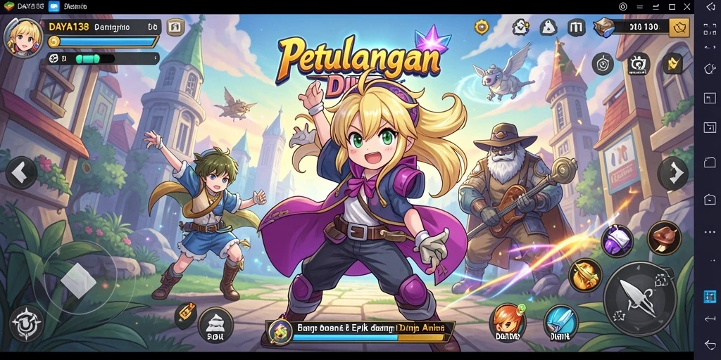 Tampilan gameplay menarik dari DAYA138 dengan karakter anime.