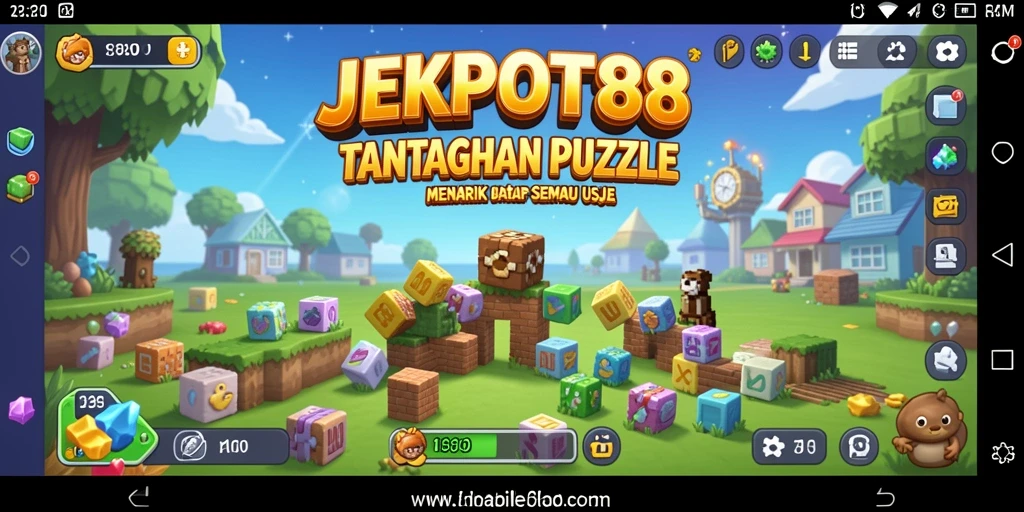 Menampilkan gameplay seru dari JEKPOT88 dengan teka-teki yang menantang.
