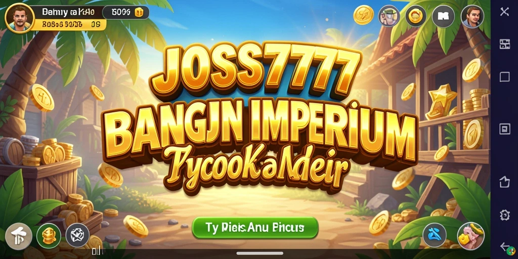 Tampilan gameplay JOSS777 menampilkan keseruan dalam membangun bisnis Tycoon.
