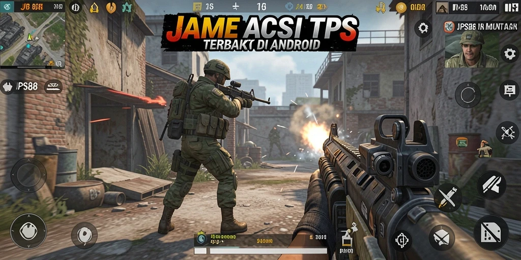 Tampilan gameplay JPS88 yang penuh aksi dan strategi TPS.