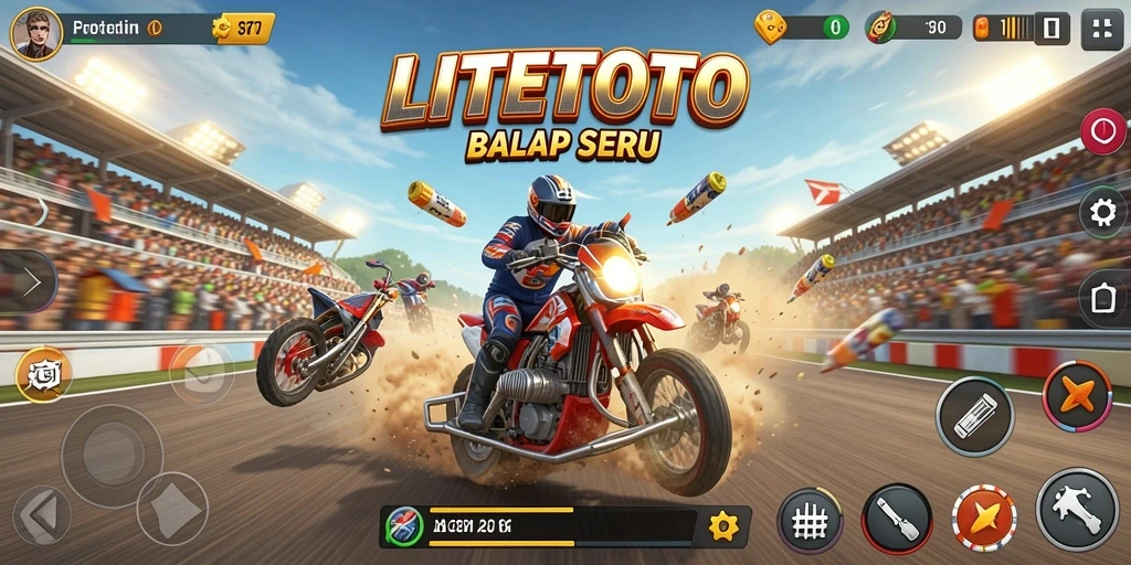 Tampilan gameplay LITETOTO yang seru dan mendebarkan.