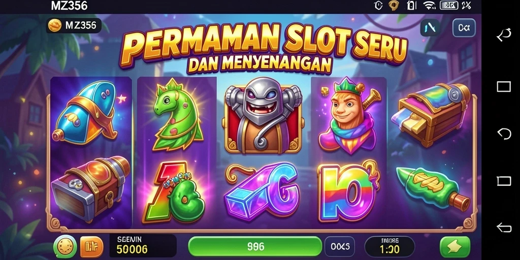 Tampilan gameplay slot MZ356 yang mengasyikkan dan penuh warna.