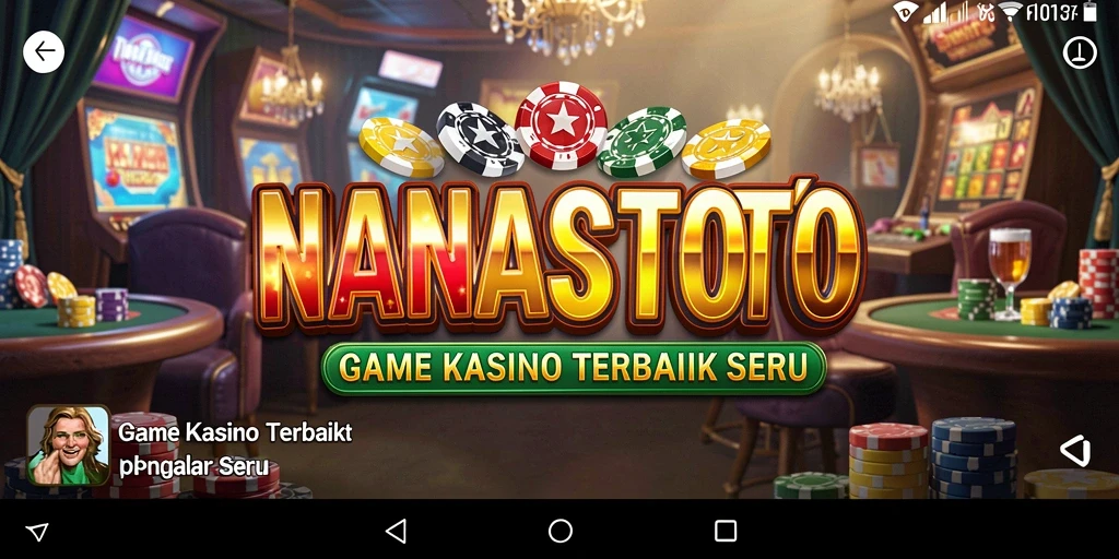 Screenshot gameplay NANASTOTO dengan tampilan grafis menarik dan efek suara.