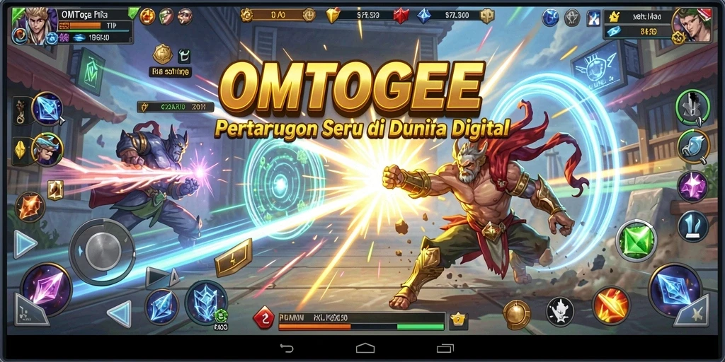 Tangkapan layar pertarungan nyata dalam OMTOGEL yang menampilkan aksinya.