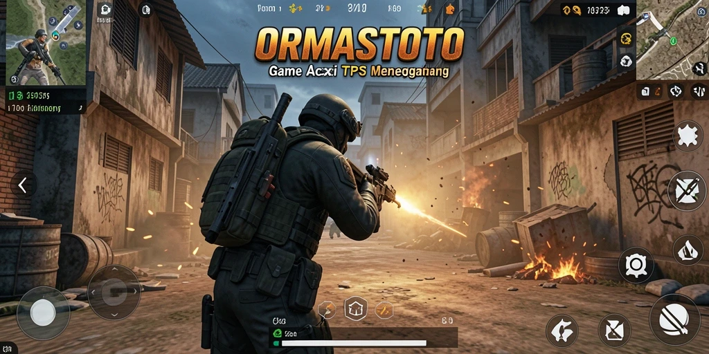 Tampilan gameplay ORMASTOTO saat intensitas konflik tinggi.