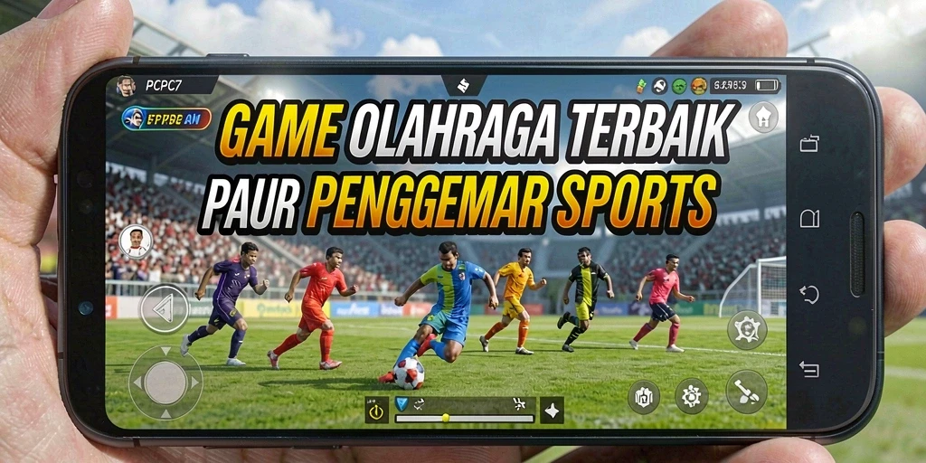 Tangkapan layar gameplay PCPC7 dengan aksi olahraga seru.