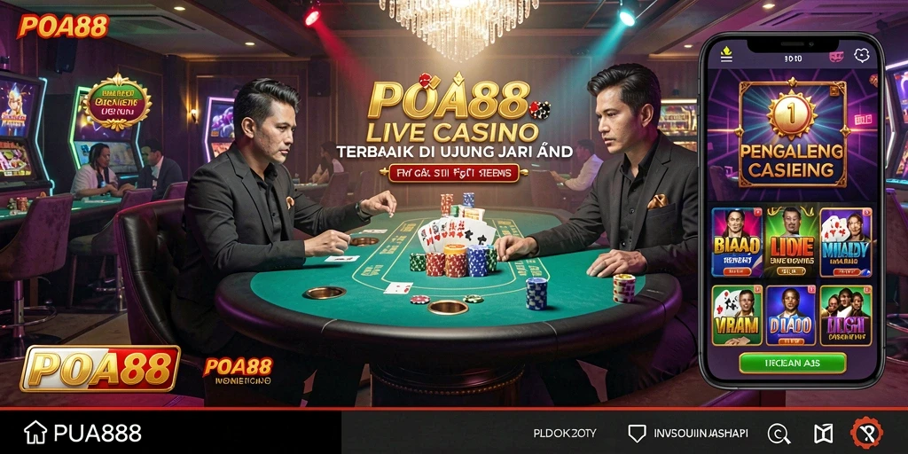 Tampilan mewah dari gameplay Live Casino POA88.