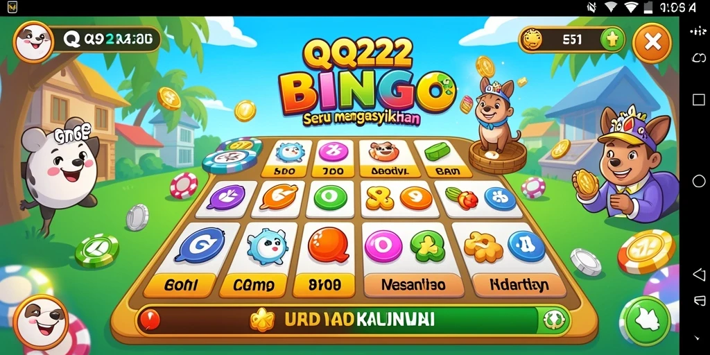 Tampilan gameplay seru QQ222 dalam permainan Bingo yang menegangkan.