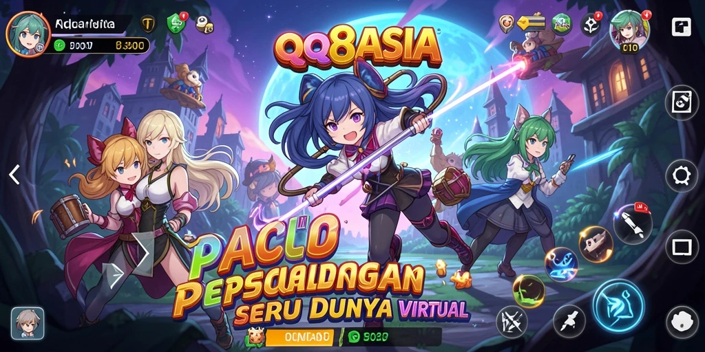 Gameplay seru dalam QQ88ASIA dengan karakter favorit anime.