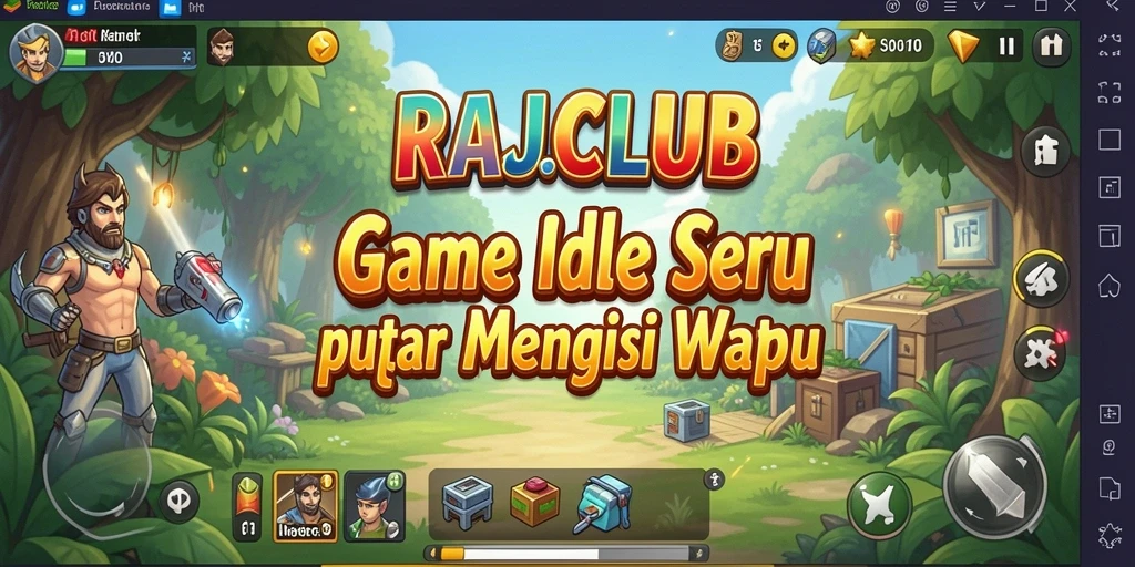 Screenshot utama RAJACLUB menampilkan gameplay Idle yang menarik dan santai.