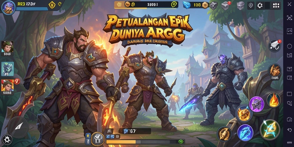 Tampilan gameplay mendebarkan dalam dunia fantasi RR33.