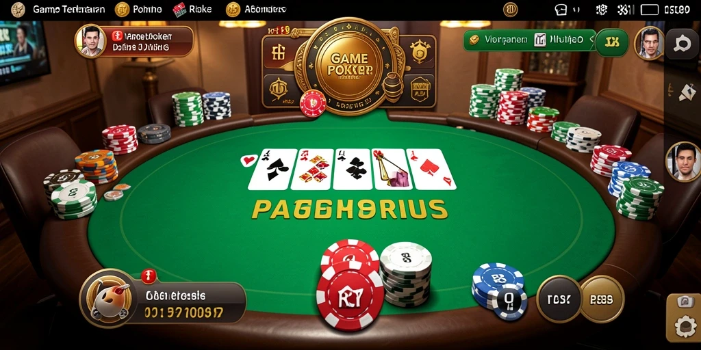 Screenshot gameplay RR89 menunjukkan aksi Poker yang seru dan mendebarkan.