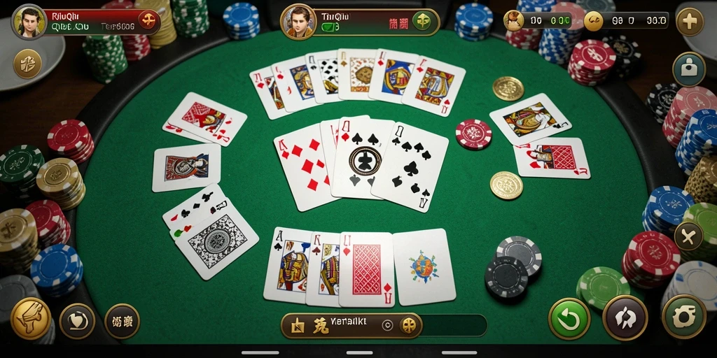 Screenshot gameplay S13 menampilkan pertarungan seru dalam QiuQiu.