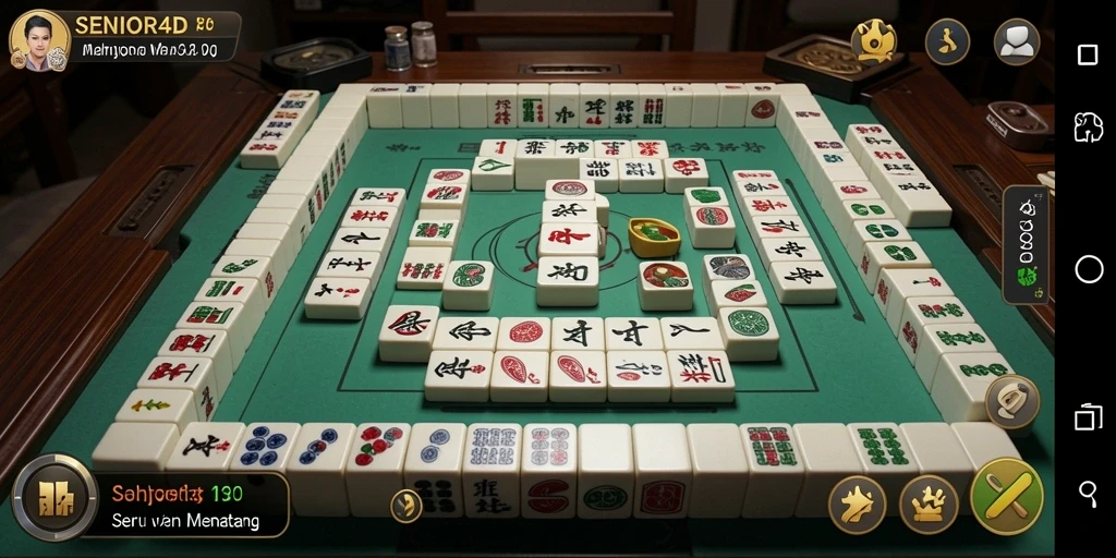 Tangkapan layar gameplay Mahjong yang menarik di SENIOR4D.