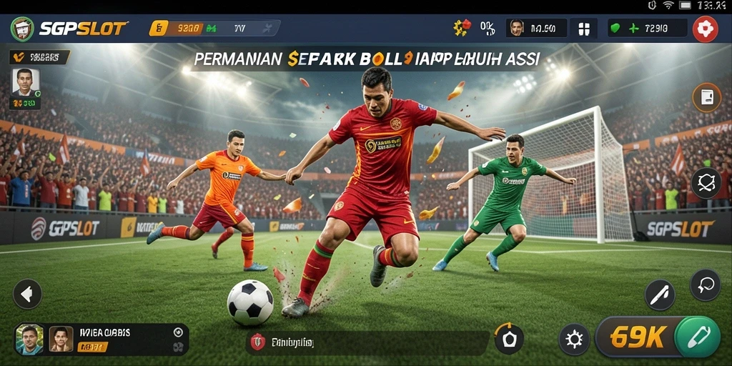 Tampilan gameplay SGPSLOT yang menarik dalam suasana sepak bola.