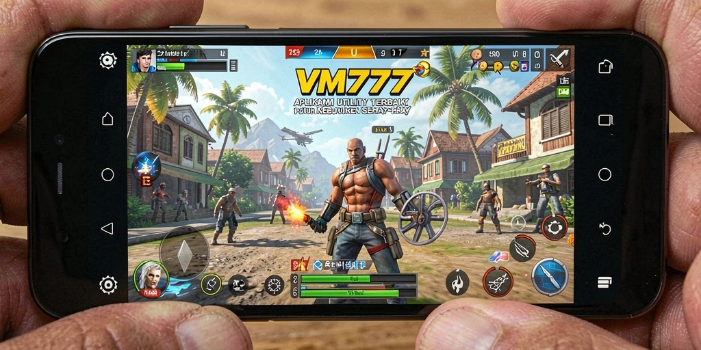 Tampilan screenshot utama VM777 yang menunjukkan fitur-fitur Utility yang bermanfaat.